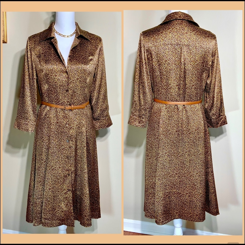 Brooks Brothers Silk Shirt Dress Sz 8